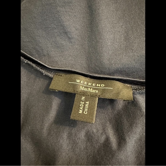 WEEKEND MAXMARA Nerone Bell Sleeve Tee Shirt Top Blouse Blue Mercerized Cotton - Picture 10 of 13